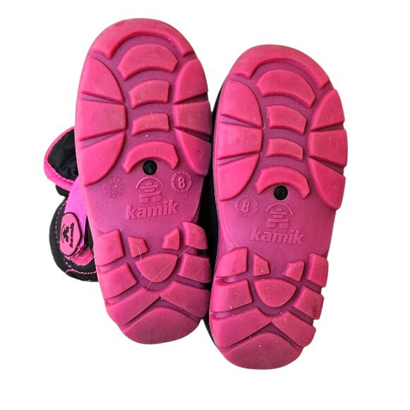 Kamik Snowbug Winter Snow Boots Pink Black Toddler Girl 8 - Picture 7 of 7